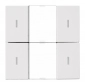 Taster KNX, doua perechi, cu LED de stare, alb