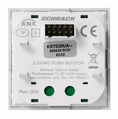 Taster KNX, doua perechi, cu LED de stare, antracit