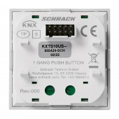 Taster KNX, o pereche, cu LED de stare, argintiu