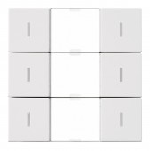 Taster KNX, trei perechi, cu LED de stare, alb