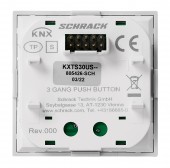 Taster KNX, trei perechi, cu LED de stare, argintiu
