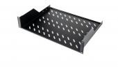 Tava fixa, 2U, 30 Kg, D350, negru RAL 9005