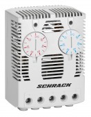 Termostat dublu, 1ND+1NI, 0°-60°C, montaj pe sina DIN