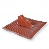 Trecere cablu prin acoperis,45x50cm,D38-60mm,Alu.,rosie