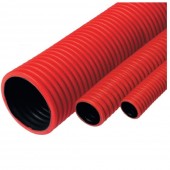 Tub corugat dublu perete PEHD 450N Ø32 mm rosu UV – COURBI | 43-20000-032