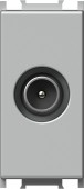 TV endsocket 1M 1dB, silver