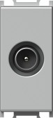 TV socket 1M 0dB, silver