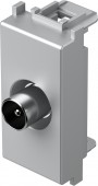 TV socket 1M 0dB, silver