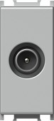 TV throughpass socket 1M 10dB, silver