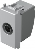 TV throughpass socket 1M 10dB, silver