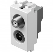 TV/SAT endsocket 1M 1dB, white