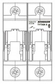TYTAN, 2-pole, 63A, D02 + fuse monitoring, 24-60VDC