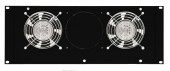 Unitate cu 2 ventilatoare si termostat, 19, 4U, RAL9005