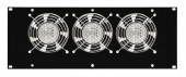 Unitate cu 3 ventilatoare si termostat, 19, 4U, RAL9005