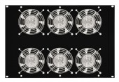 Unitate cu 6 ventilatoare si termostat, 19, 4U, RAL9005