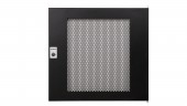 Usa metal perf. pentru DTWB 12U, W=600, RAL9005, negru