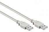 USB 2.0 A-A Cable, A male - A male, Grey, 1.8m