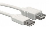 USB 2.0 A-A Extensioncable, A male - A female, Grey, 3m