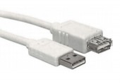 USB 2.0 A-A Extensioncable, A male - A female, Grey, 5m