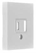 USB Charger A+C Cover, silver