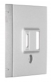 USB charger A+C socket cover, silver