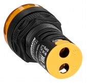 Voltmetru, 22.5mm, 50-500VAC, galben, circular