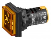 Voltmetru, 22.5mm, 50-500VAC, galben, dreptunghiular
