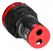 Voltmetru, 22.5mm, 50-500VAC, rosu, circular