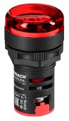 Voltmetru, 22.5mm, 50-500VAC, rosu, circular
