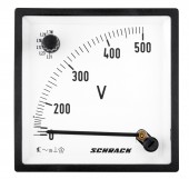 Voltmetru 96*96mm, 500V, AC+ comutator voltmetric
